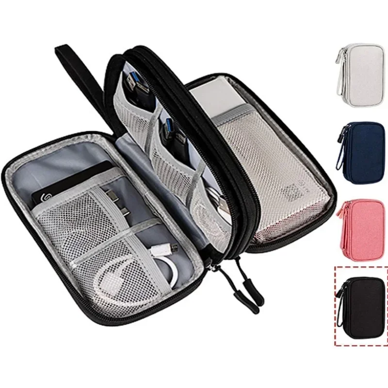 Tech Accessories Case - トラベルケーブルバッグ ポータブルデジタル収納ポーチ 充電器 データケーブル USBバッグ オーガナイザー