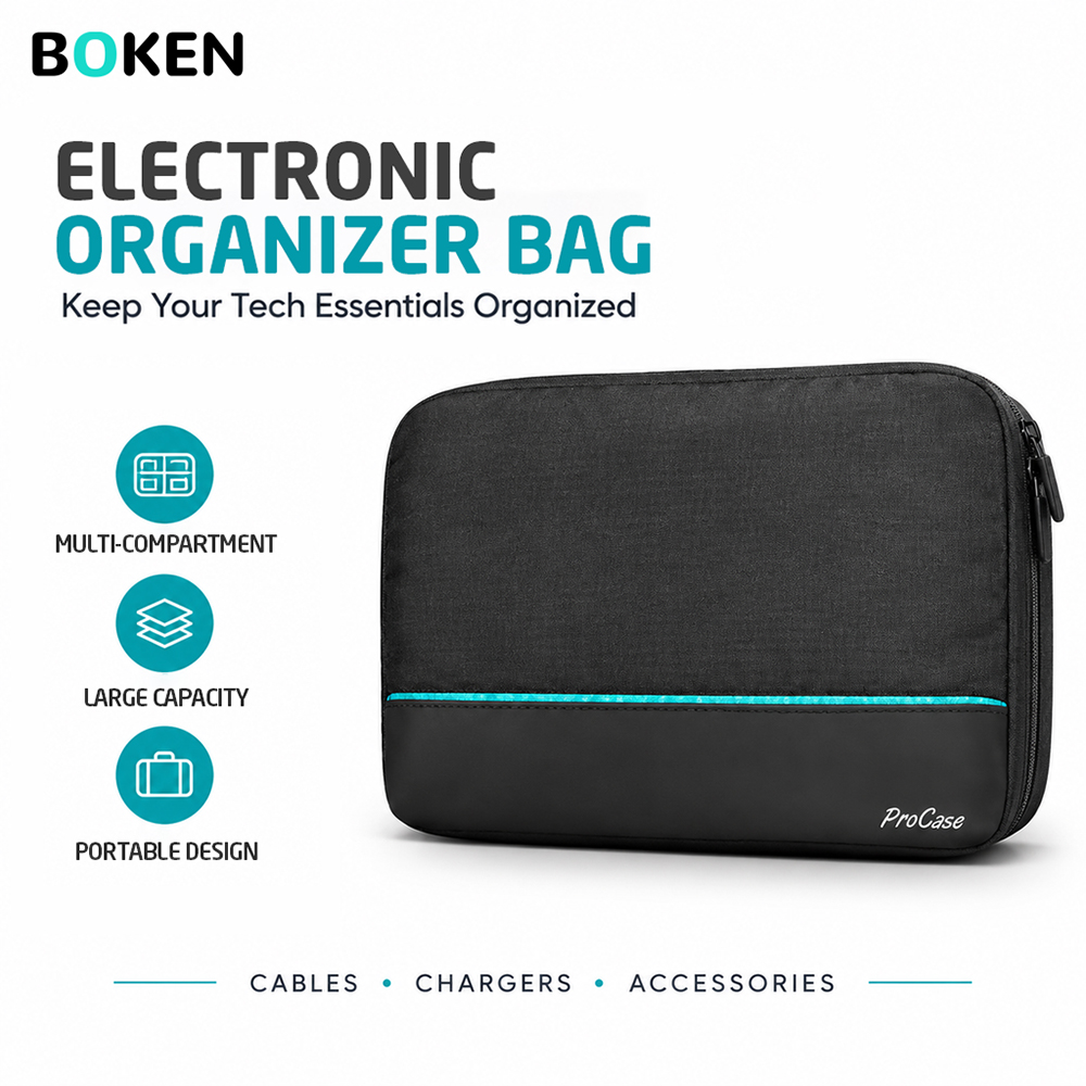旅行用テックオーガナイザーバッグ。電子機器やアクセサリーを収 - Tech Accessories Travel Organizer Pouch のレビューと価格
