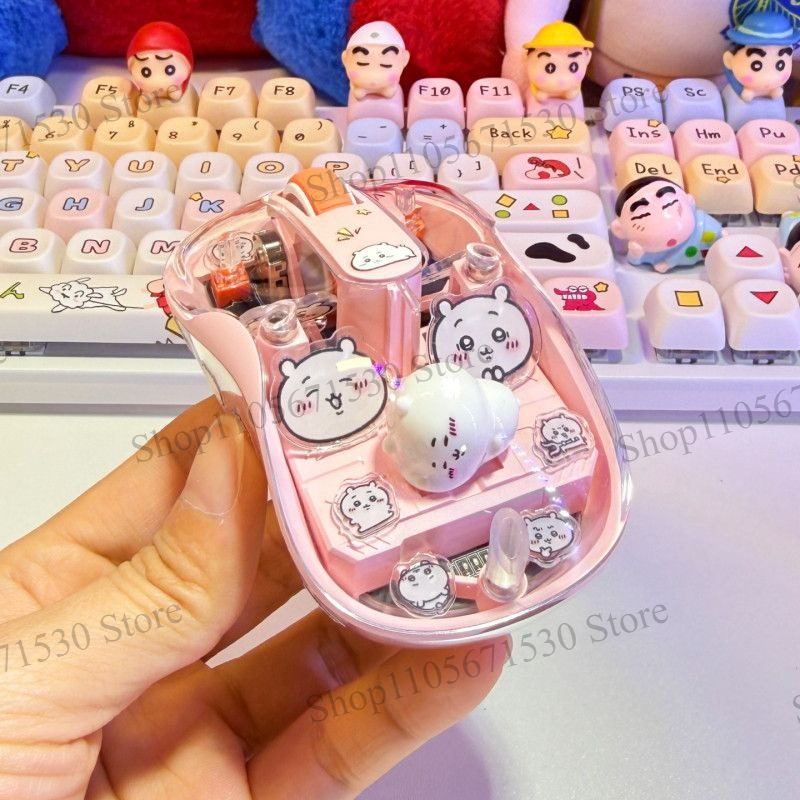 かわいいチーカワ、ピンク色の透明ワイヤレスマウス。静音設計で - Kawaii Tech Accessories のレビューと価格